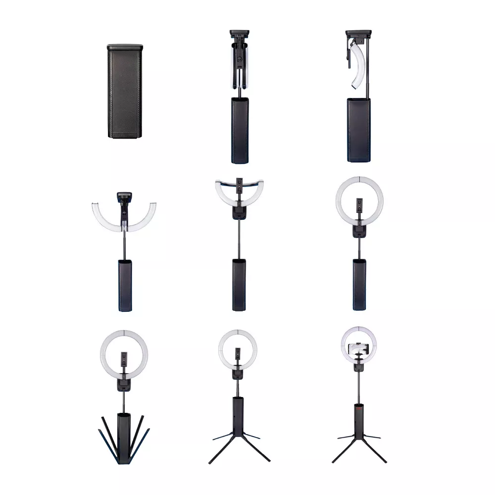 10 Inch Folding Mini LED Ring Light with Stand