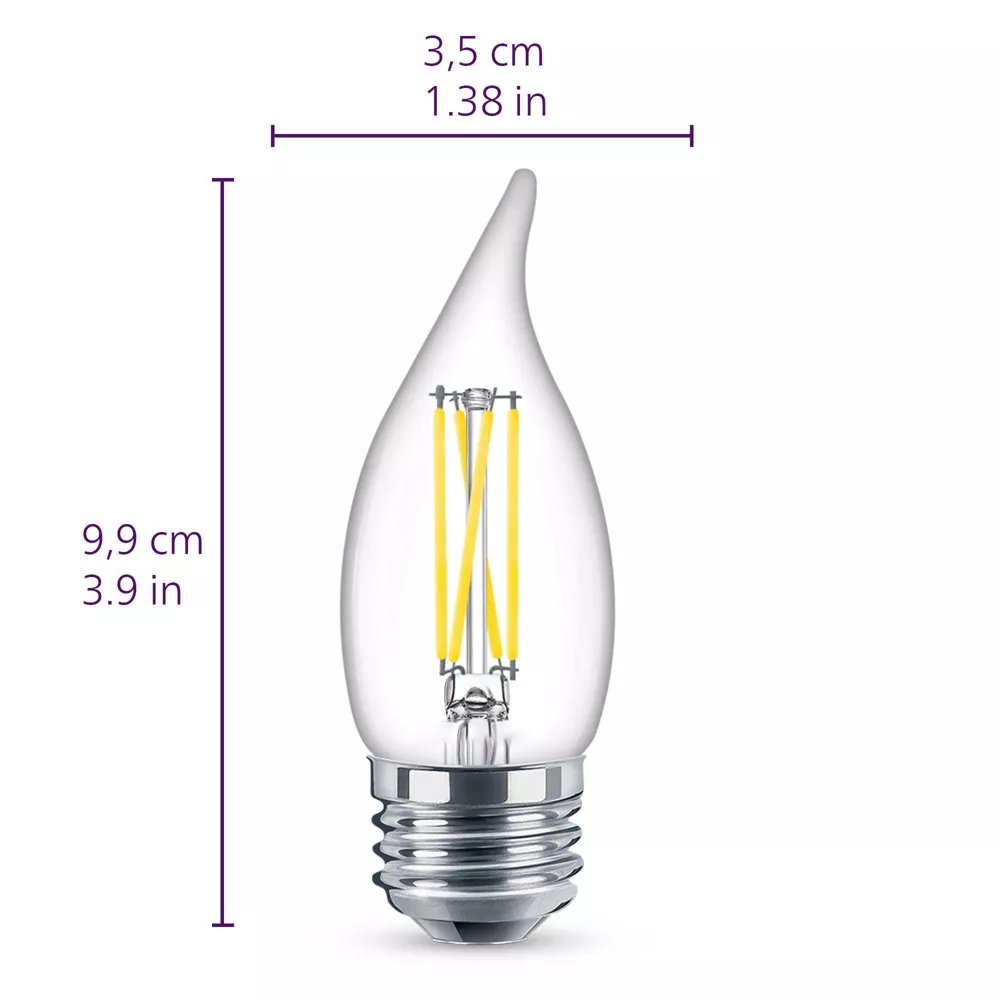 Dimmable Ultra Definition BA11 LED Decorative Light Bulb, 40W Equivalent