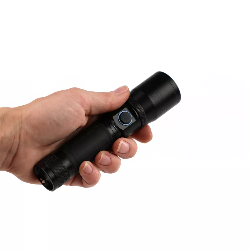 Compact USB Rechargeable Adjustable Focus Flashlight